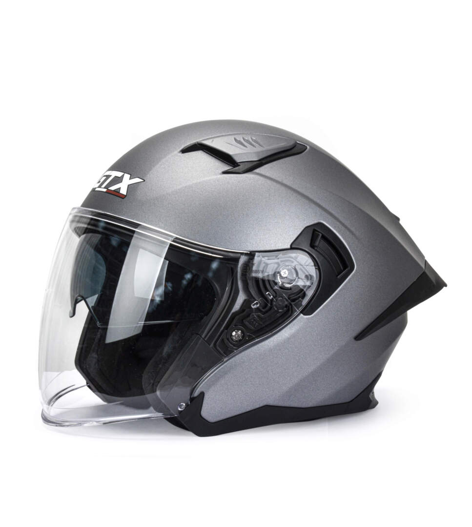 Шлем мото открытый GTX 885-1 №1 (S) GREY